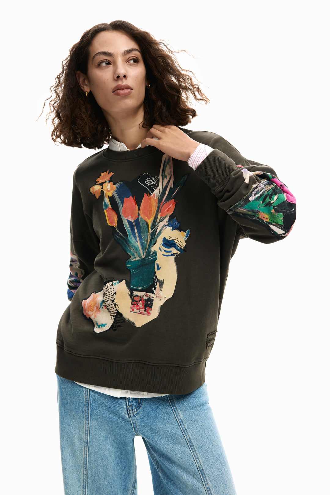 Desigual collage drawing Sweatshirt