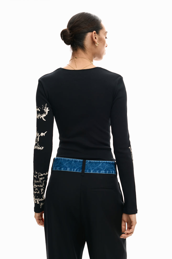 Desigual Key hole lettering Top