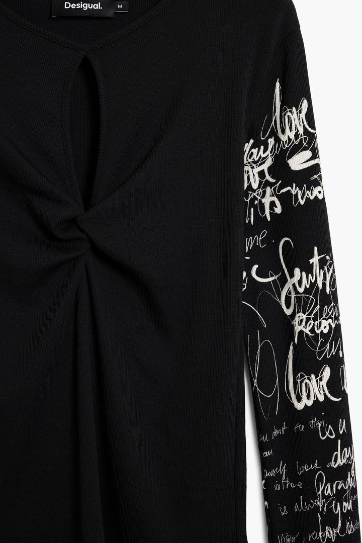 Desigual Key hole lettering Top