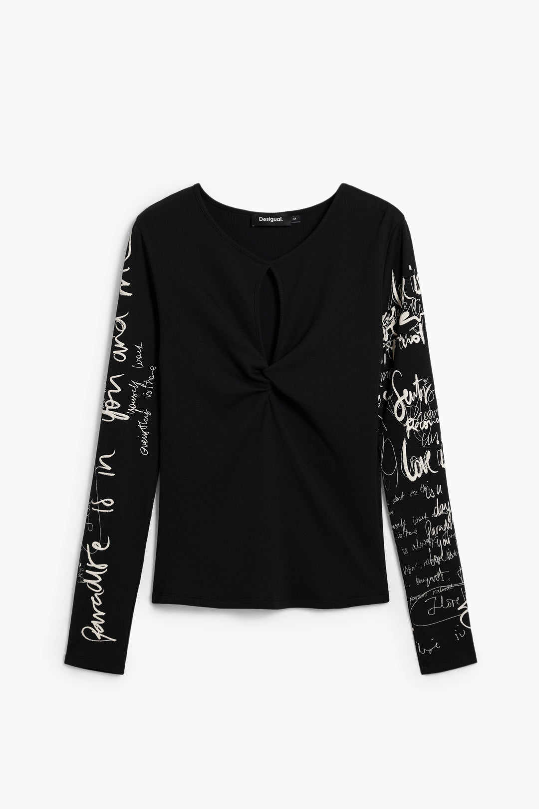 Desigual Key hole lettering Top