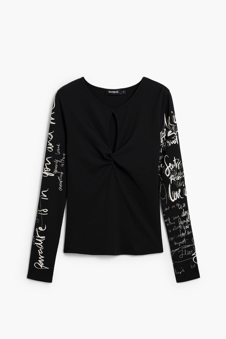 Desigual Key hole lettering Top