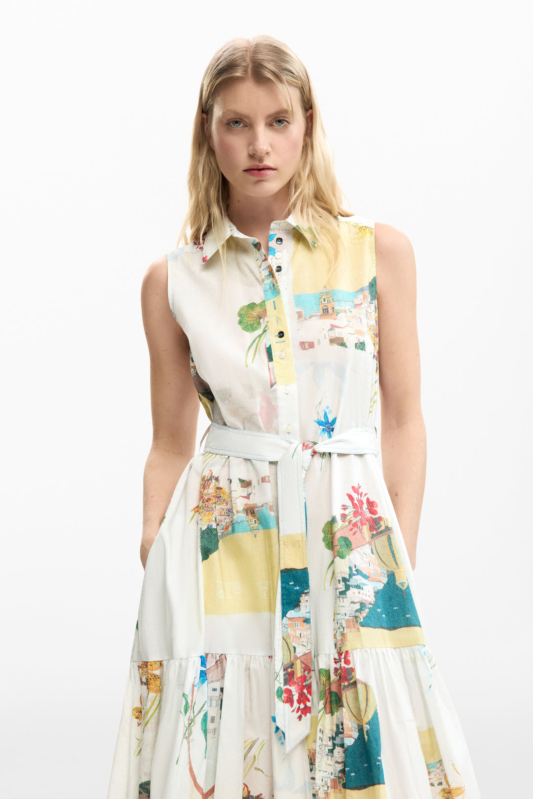 Desigual postcards Shirt dress