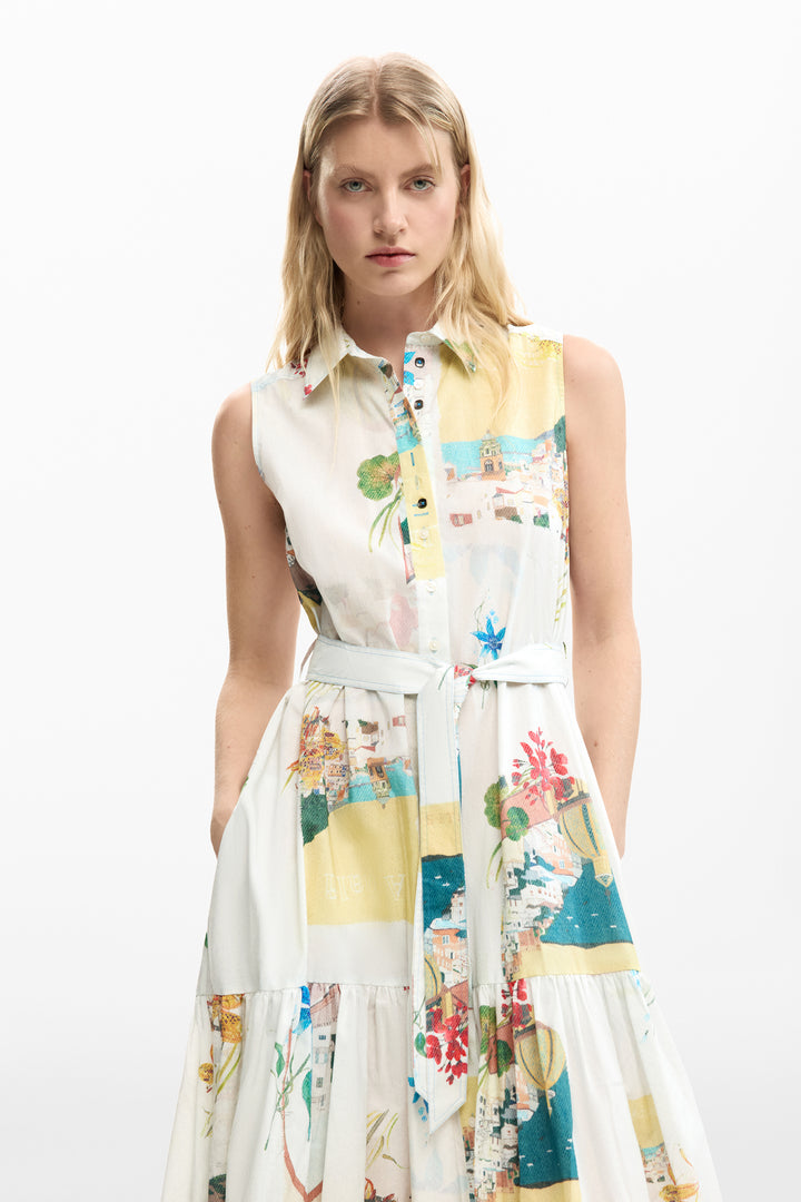 Desigual postcards Shirt dress