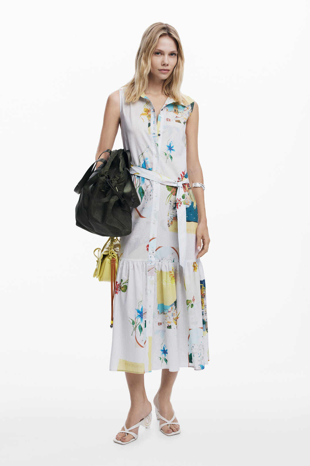 Desigual postcards Shirt dress