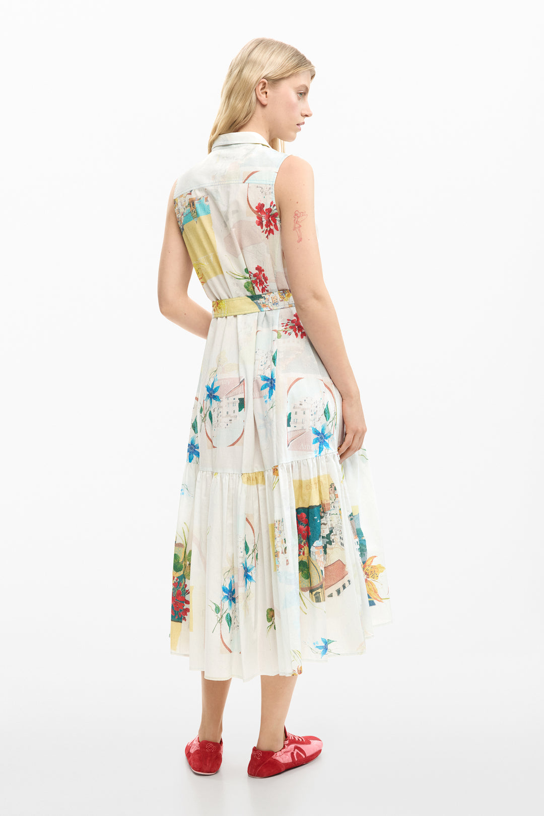 Desigual postcards Shirt dress