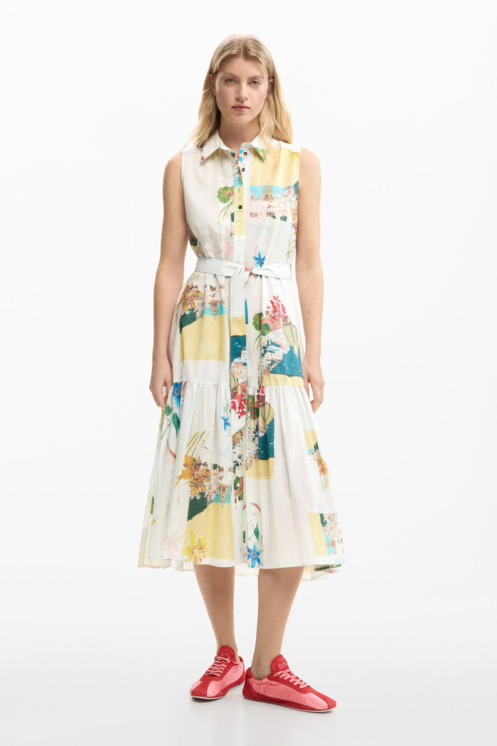 Desigual postcards Shirt dress