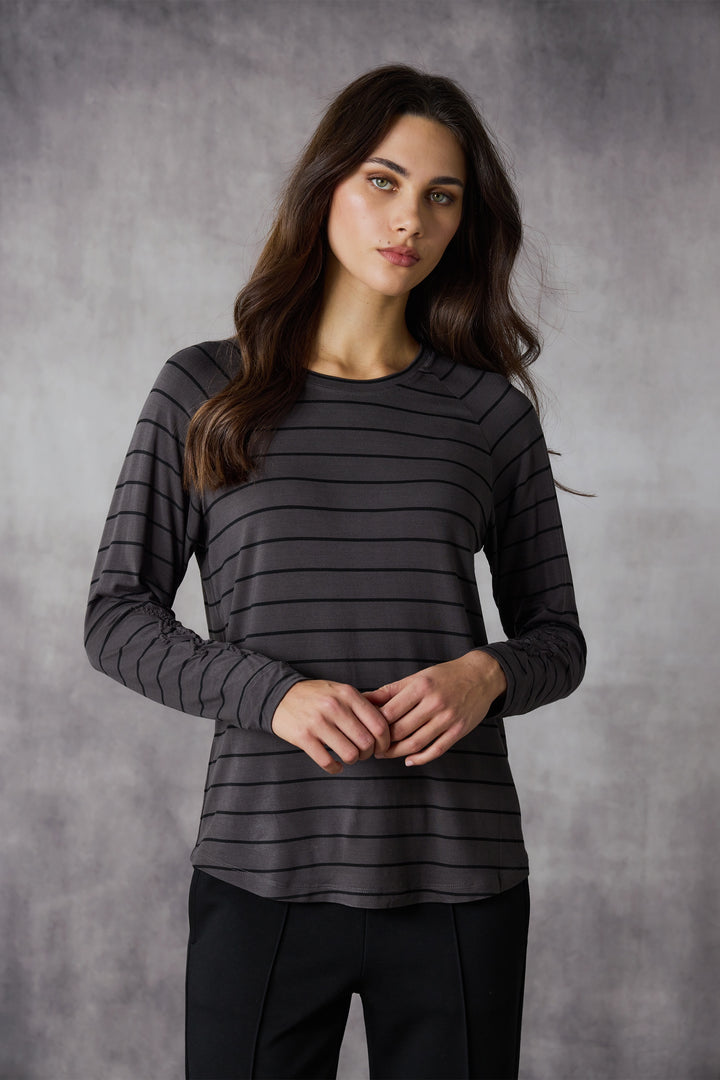 Lania Astro Top - Carob / Black Stripe
