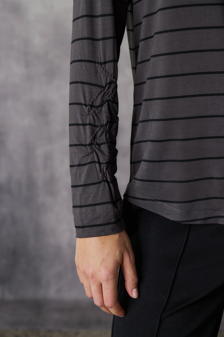 Lania Astro Top - Carob / Black Stripe