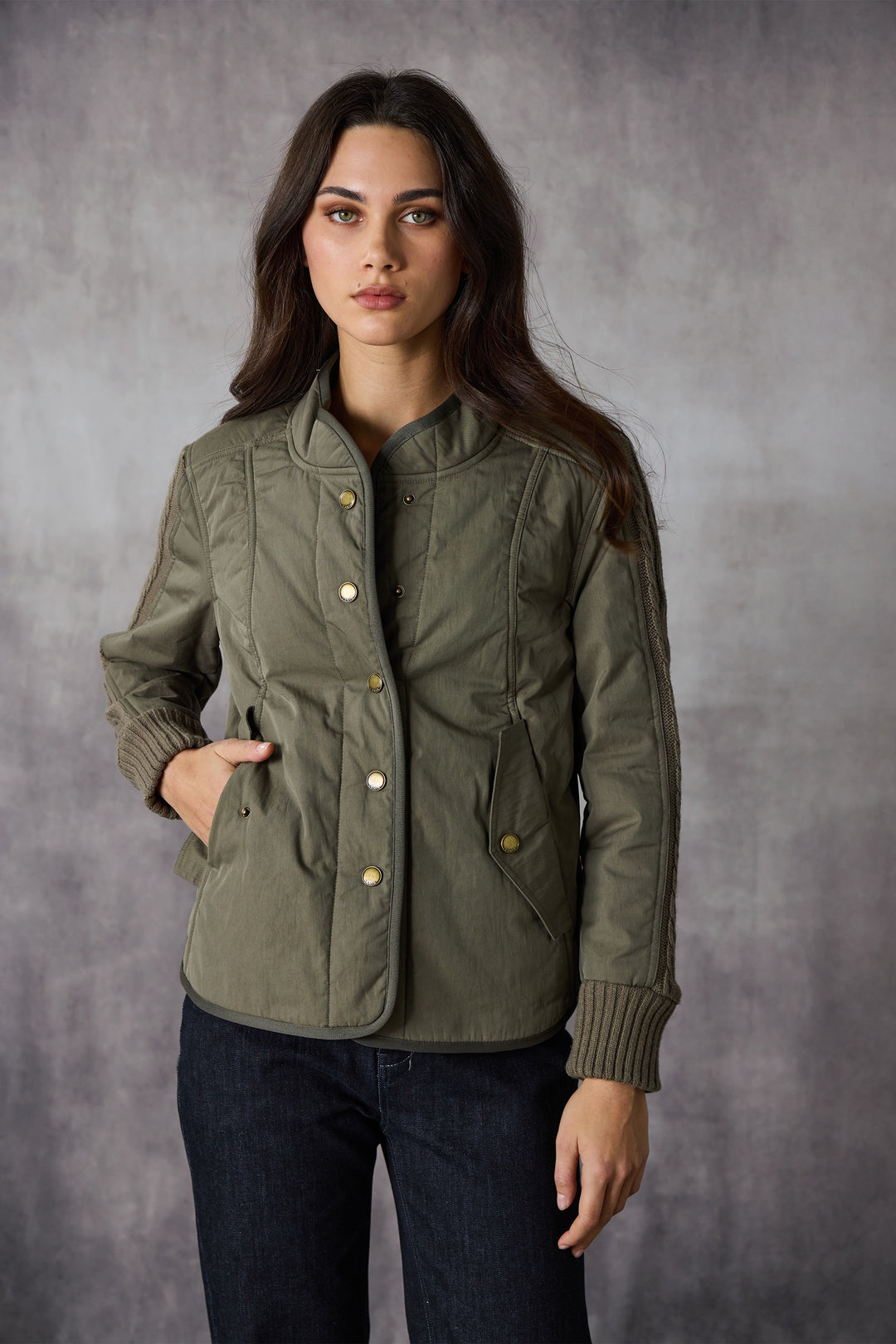Lania Cable Jacket - Khaki