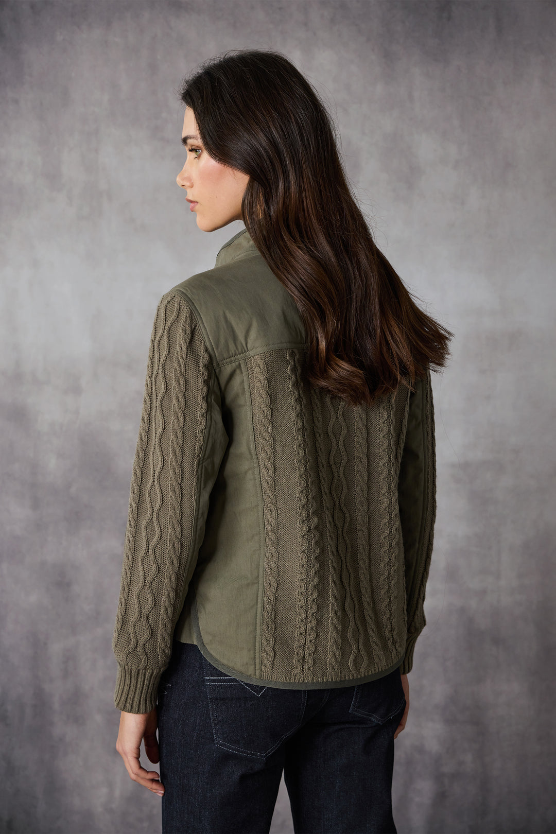 Lania Cable Jacket - Khaki