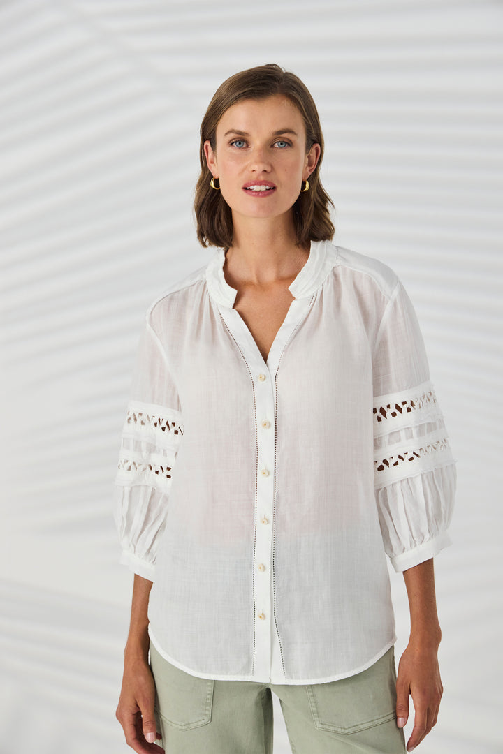 Lania Spiral Shirt - White