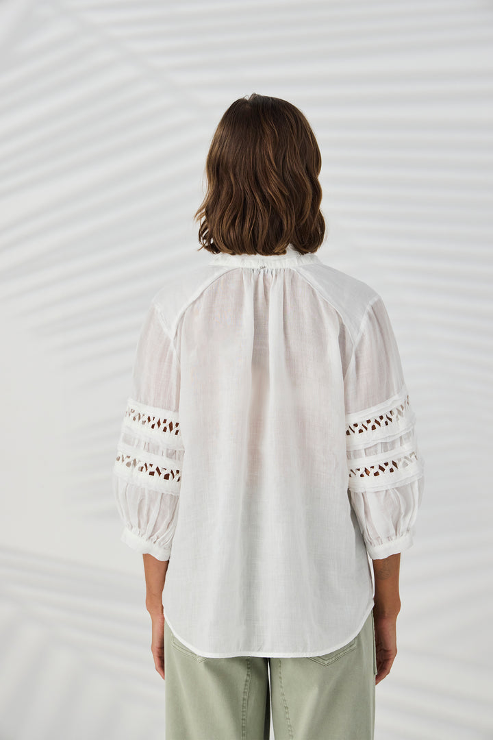 Lania Spiral Shirt - White