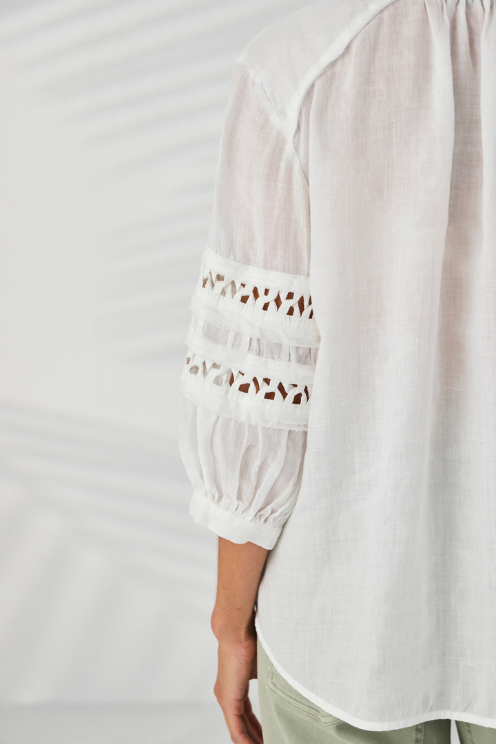 Lania Spiral Shirt - White