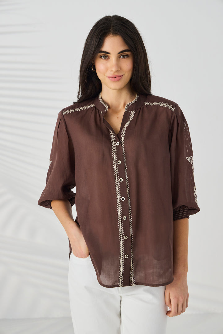 Lania Chloe Shirt - Cocoa