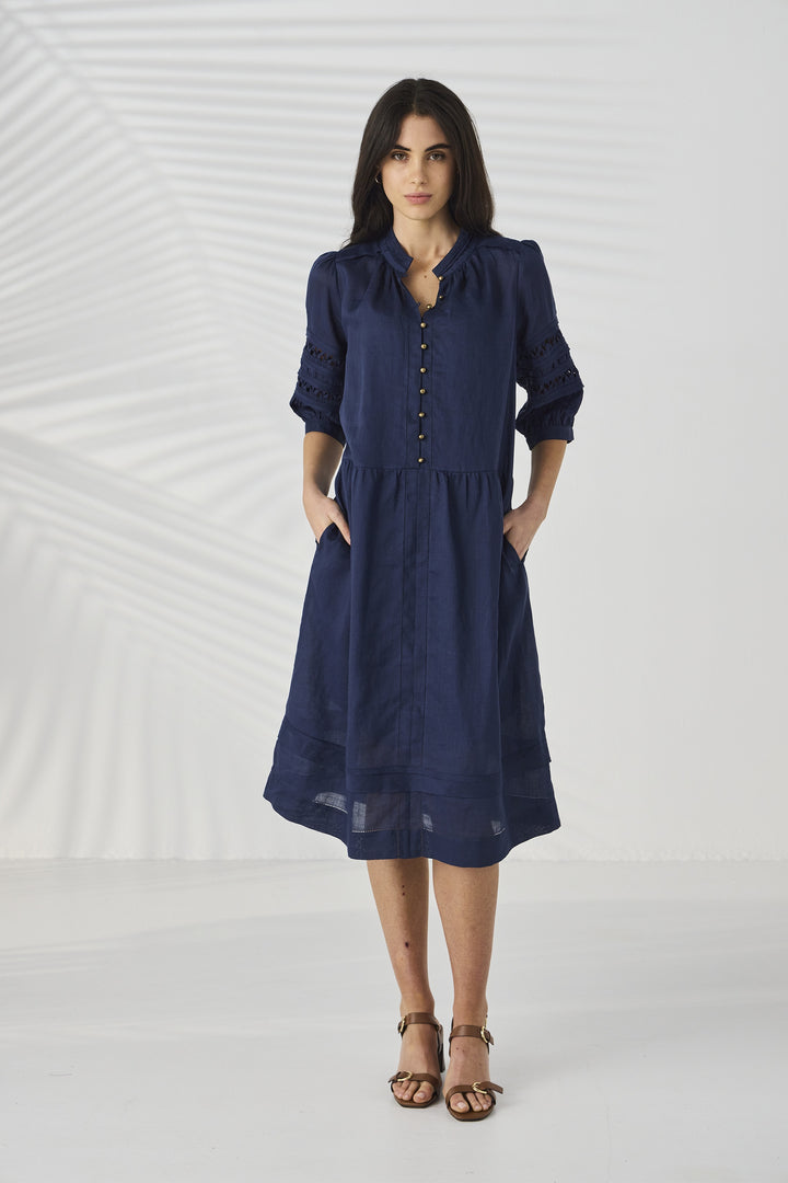 Lania Spiral Dress - Sap
