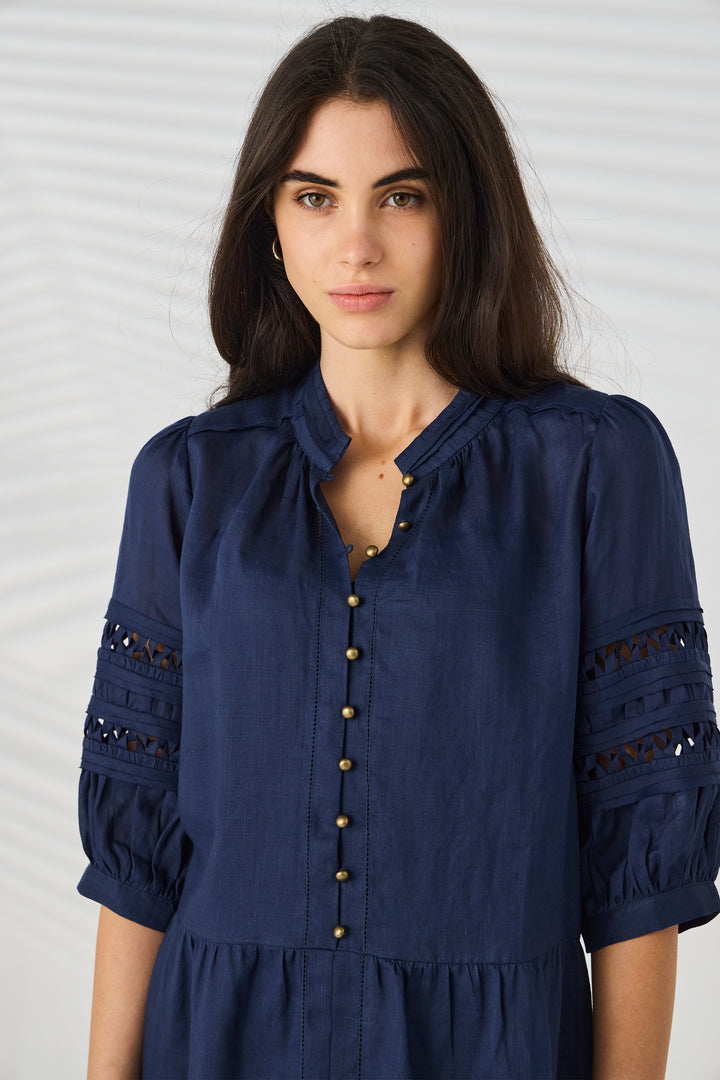 Lania Spiral Dress - Sap
