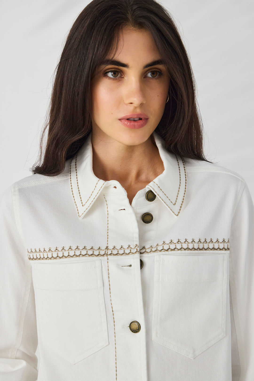 Lania Cross Jacket - Ivory