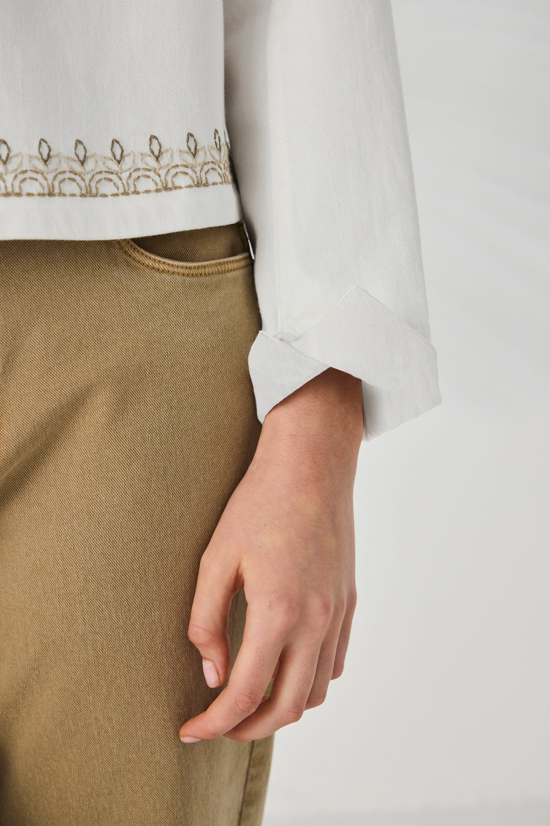 Lania Cross Jacket - Ivory