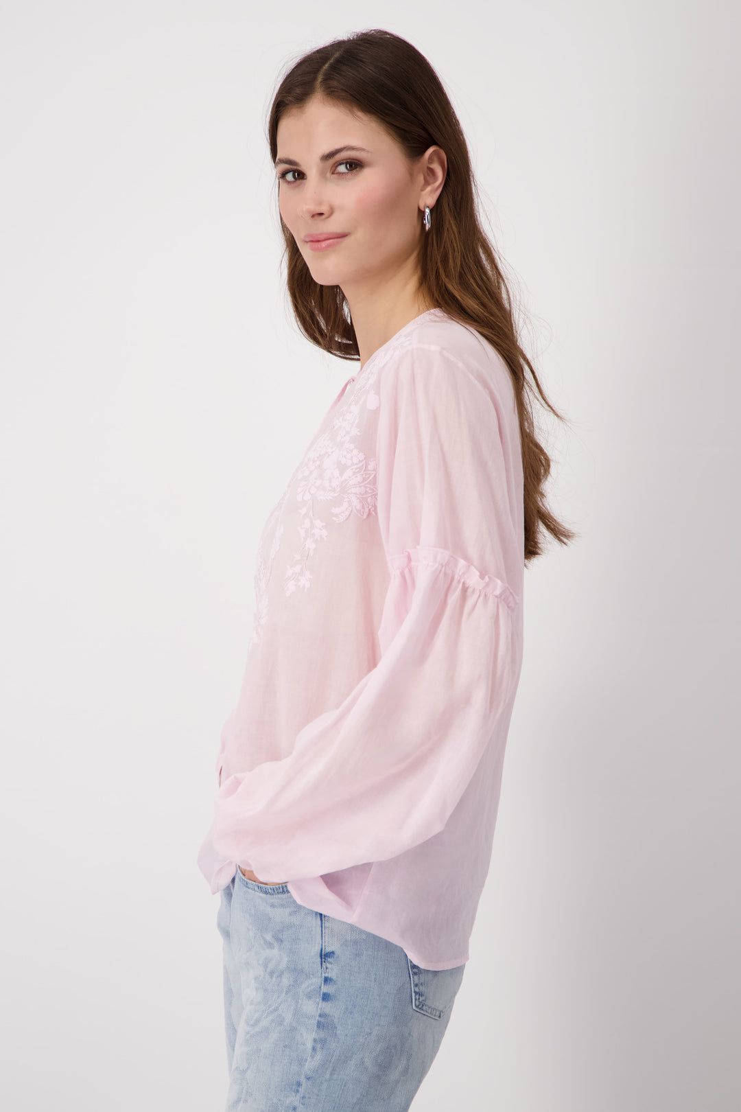 Monari Flamingo printed Toned Blouse