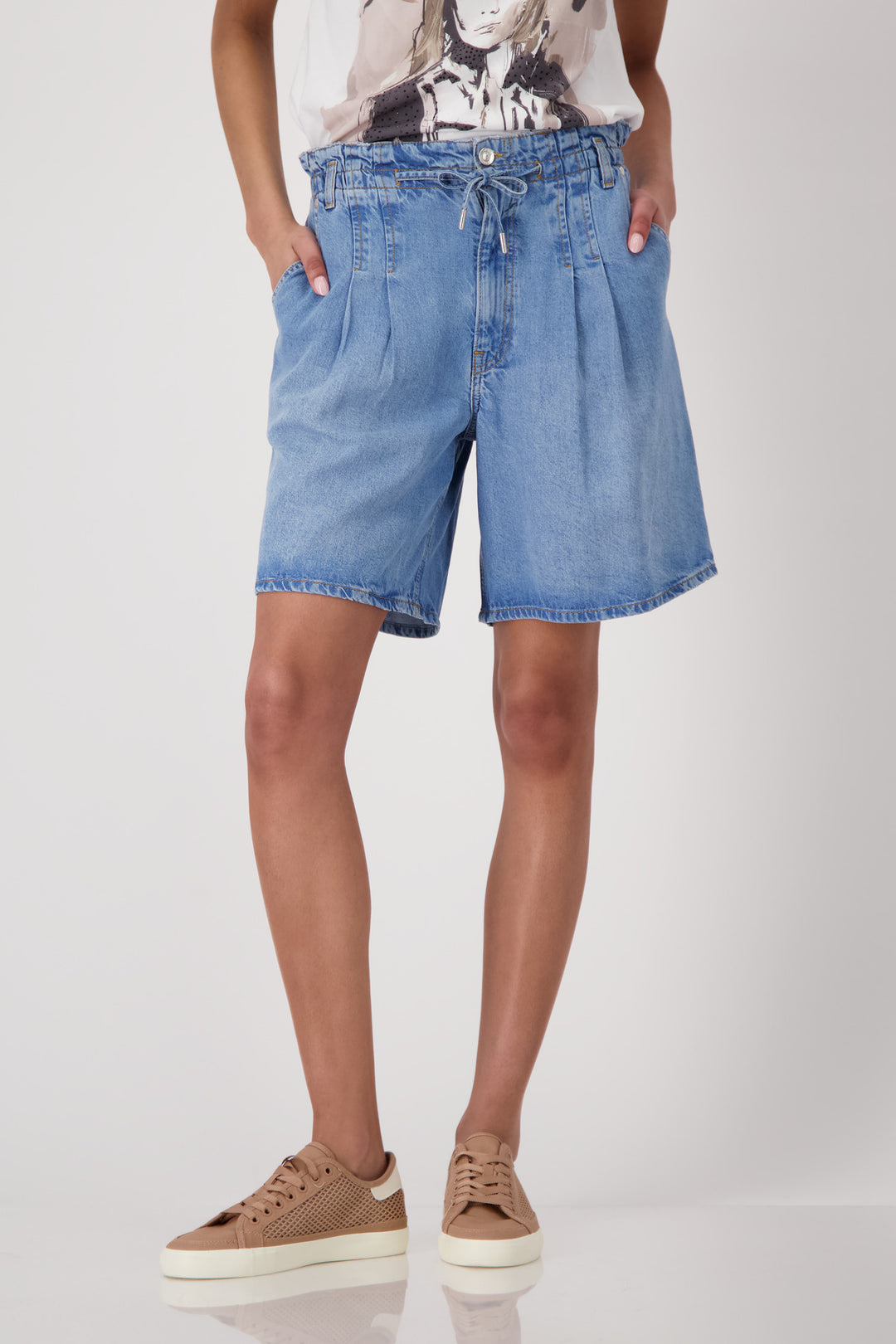 Monari Denim  tie string shorts