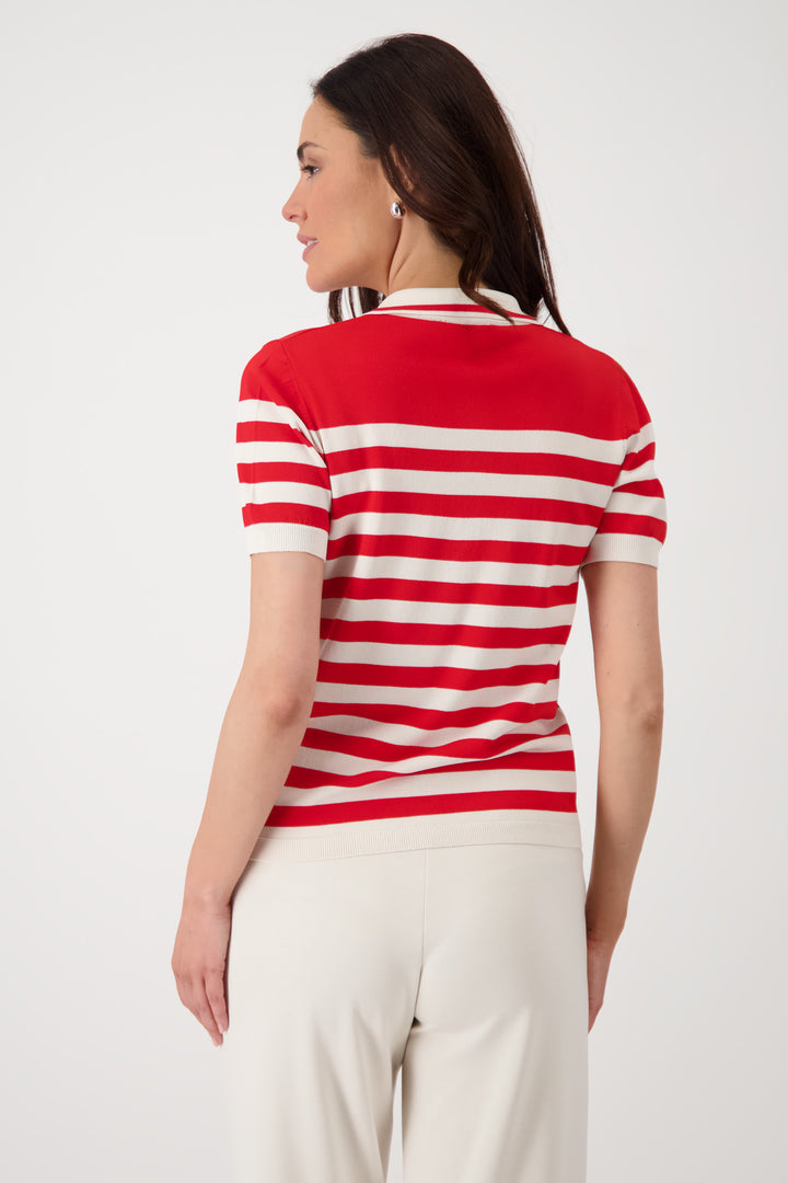 Monari Stripe Polo Top