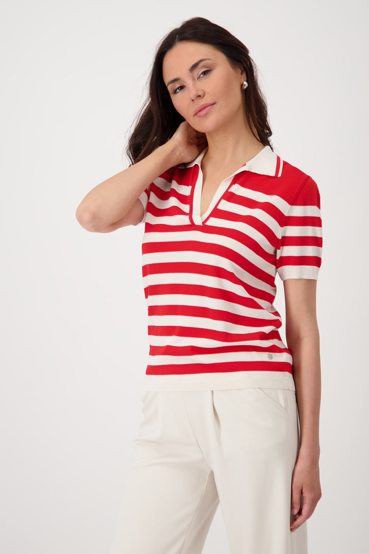 Monari Stripe Polo Top