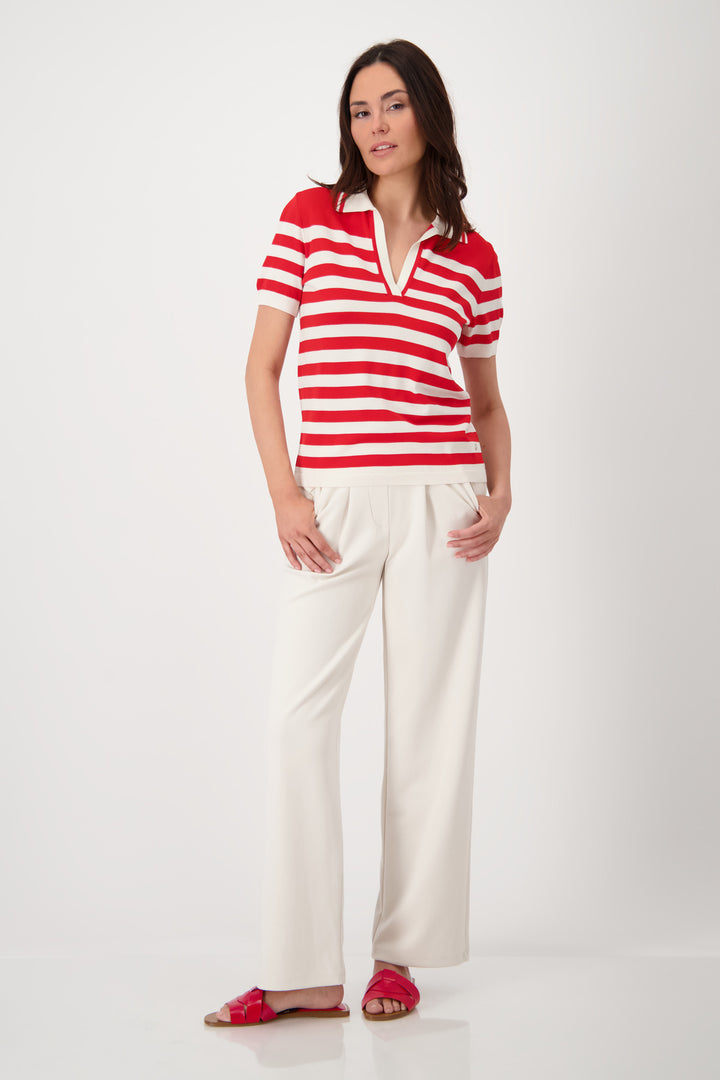 Monari Stripe Polo Top