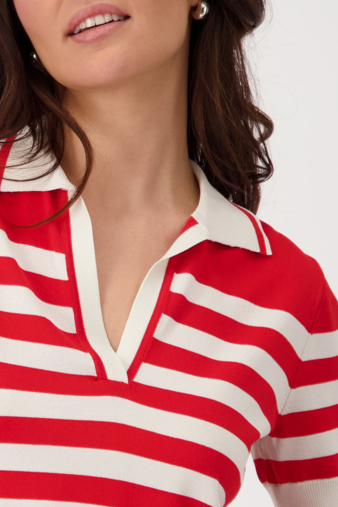 Monari Stripe Polo Top