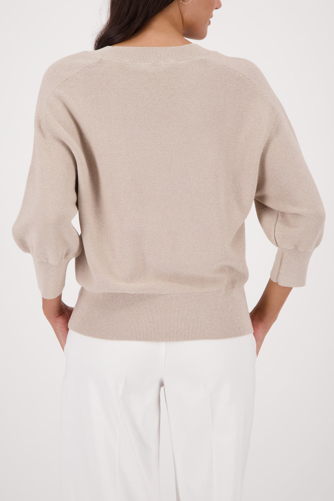 Monari Lurex Sweater - Sand
