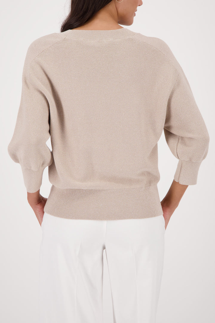 Monari Lurex Sweater - Sand