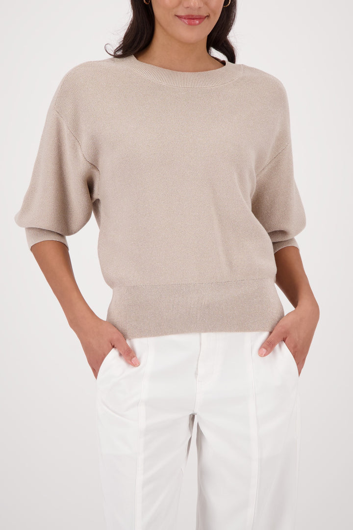 Monari Lurex Sweater - Sand