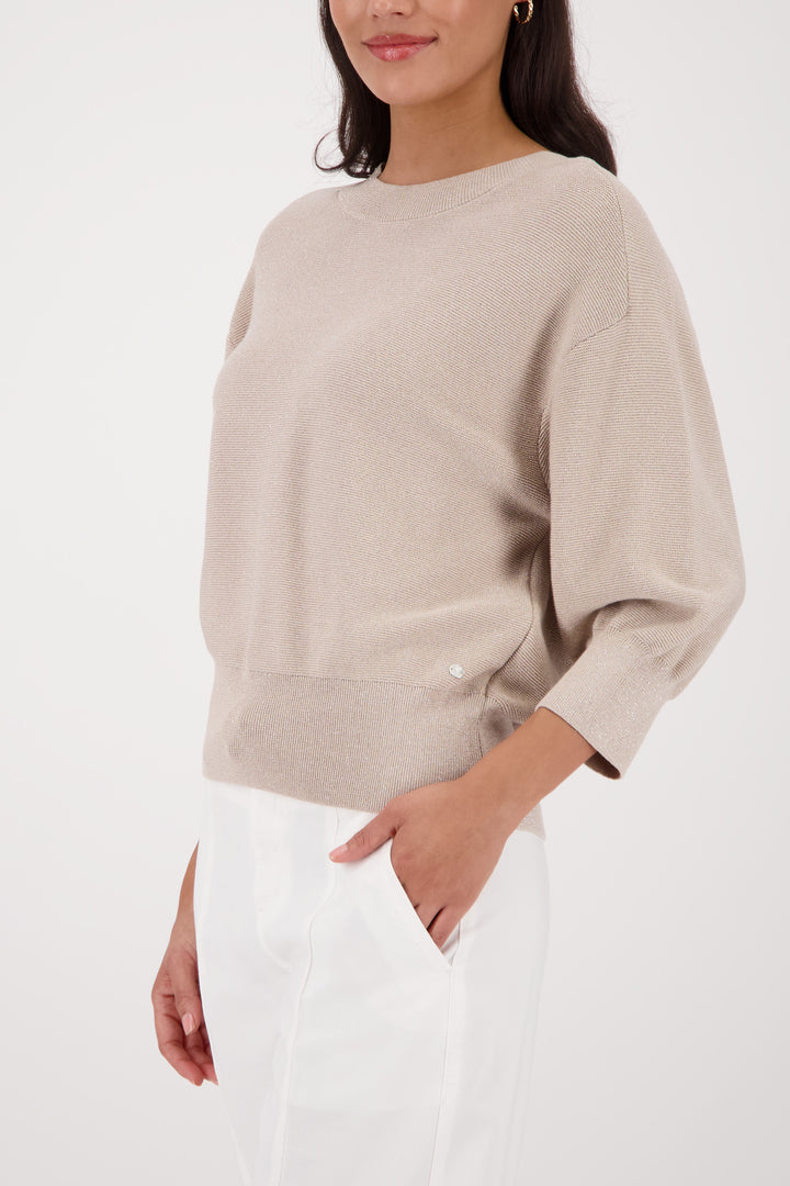 Monari Lurex Sweater - Sand