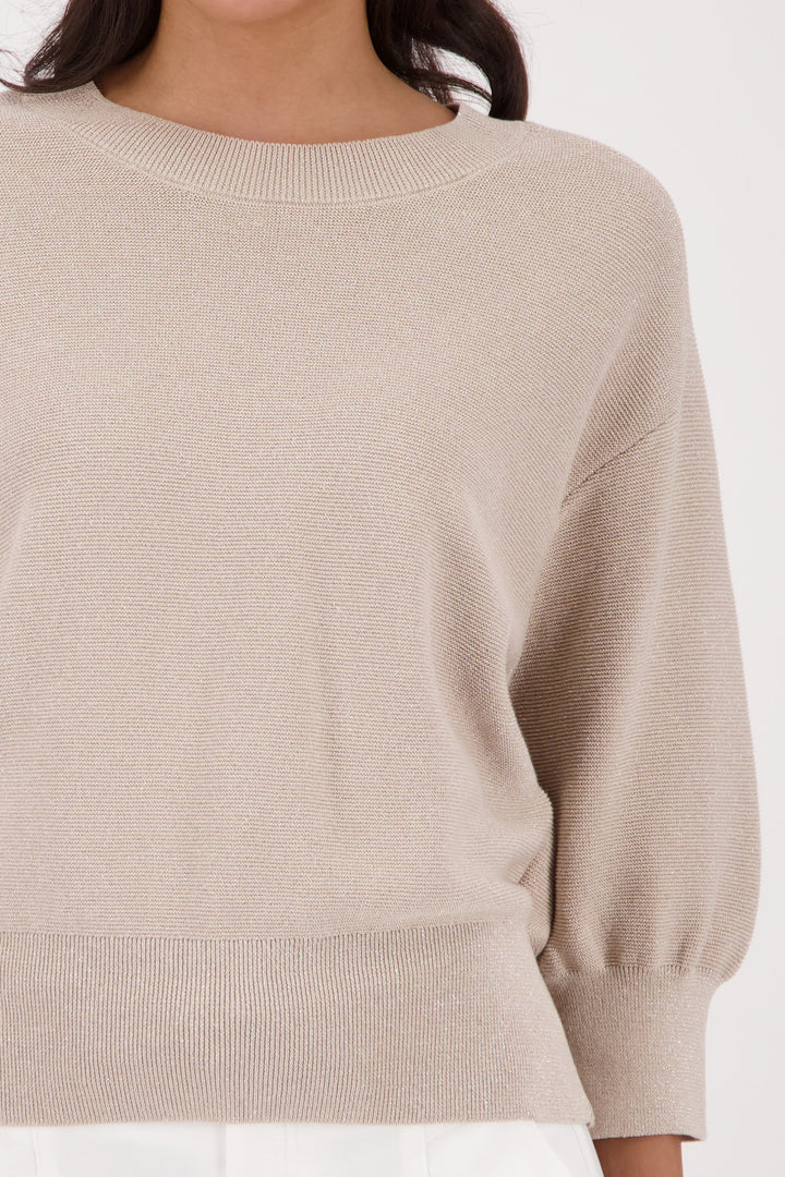 Monari Lurex Sweater - Sand