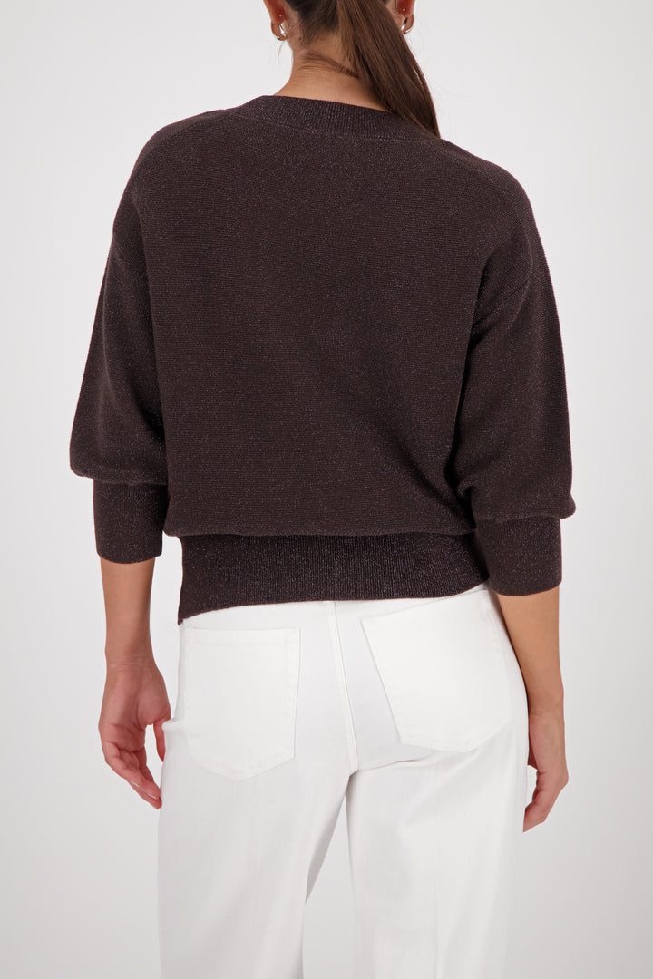 Monari Lurex Sweater - CHOC