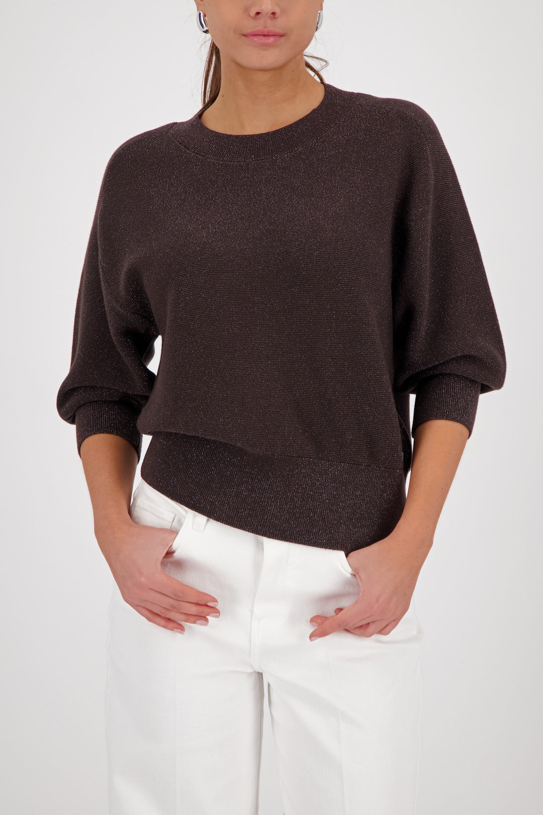 Monari Lurex Sweater - CHOC