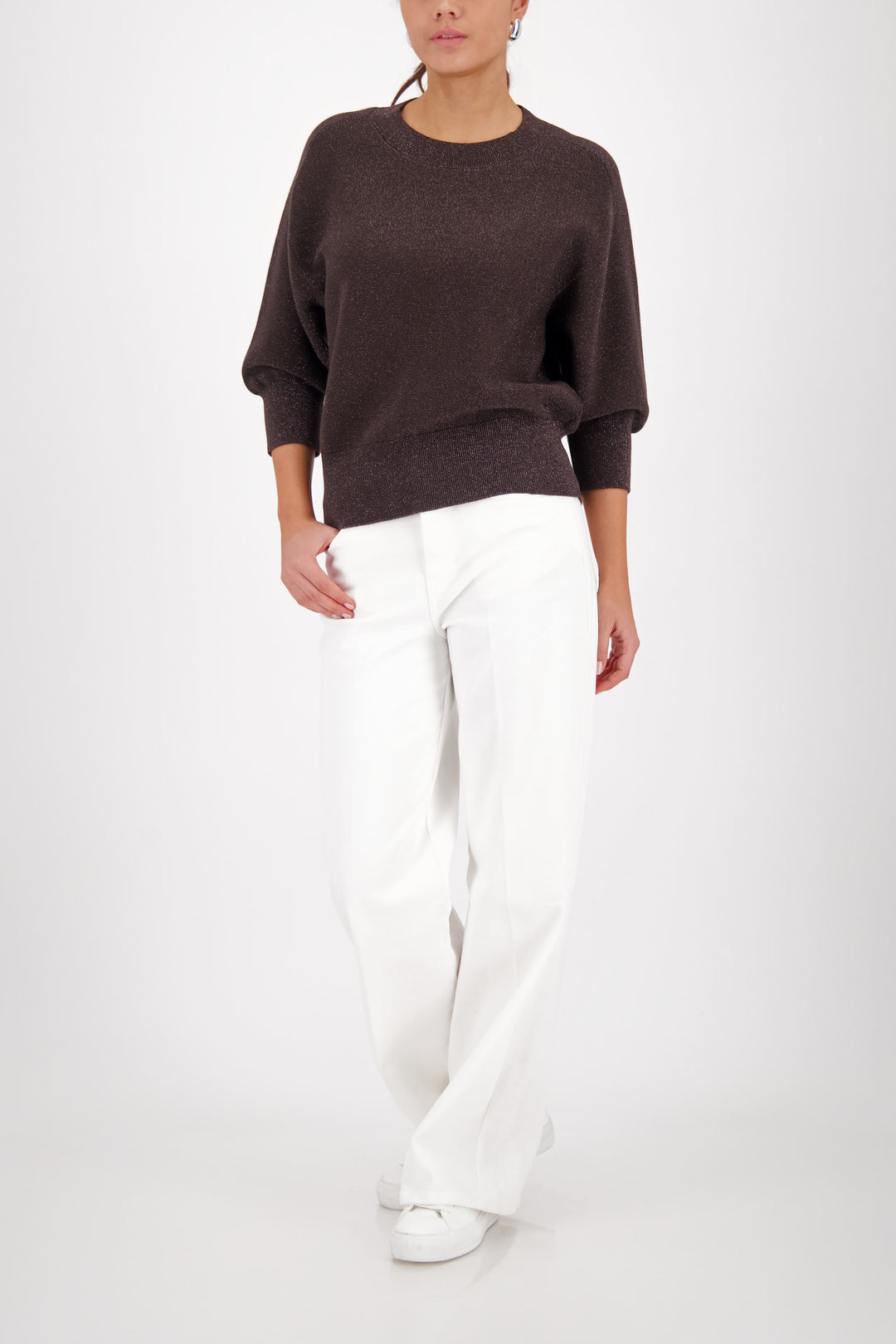 Monari Lurex Sweater - CHOC