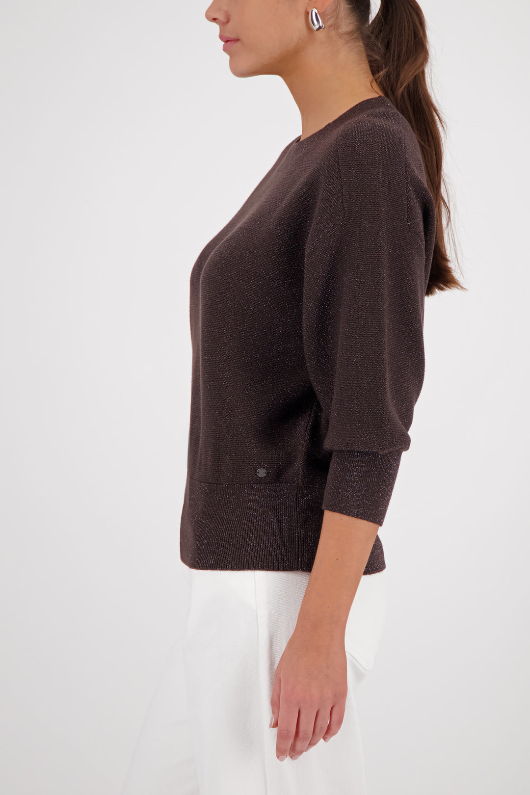 Monari Lurex Sweater - CHOC