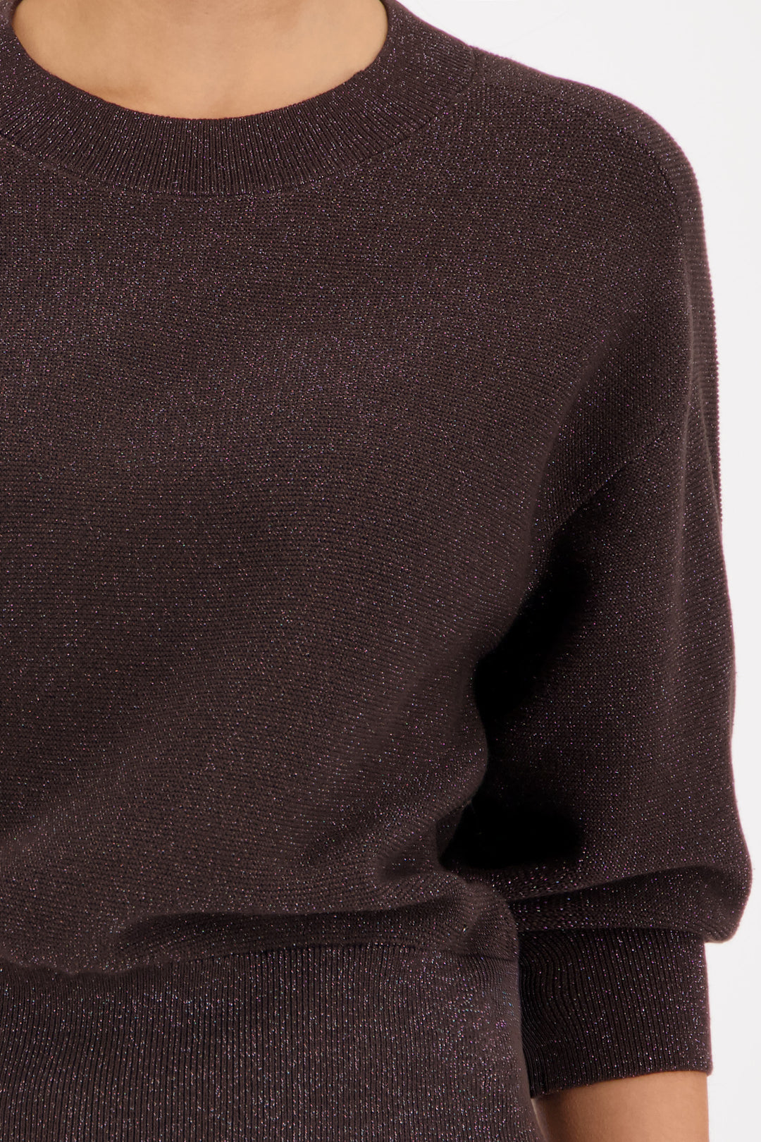Monari Lurex Sweater - CHOC