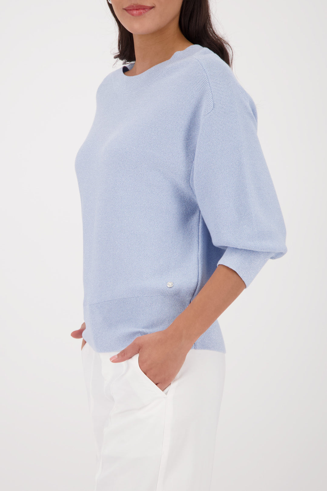 Monari Lurex Sweater - SKY