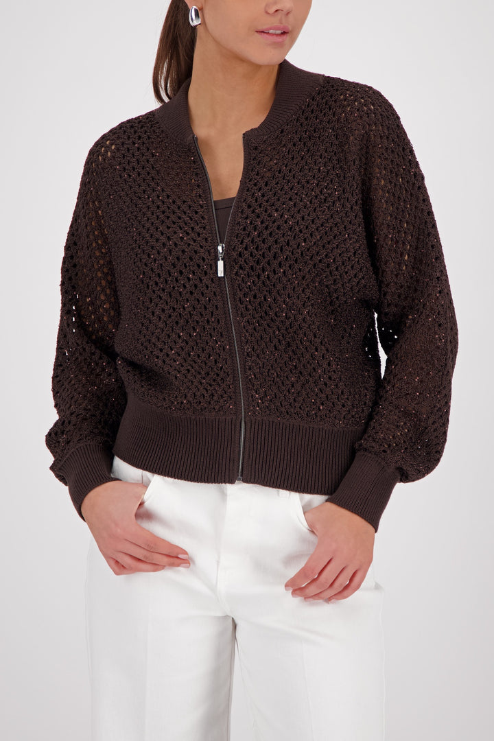 Monari Ajour zip Cardigan