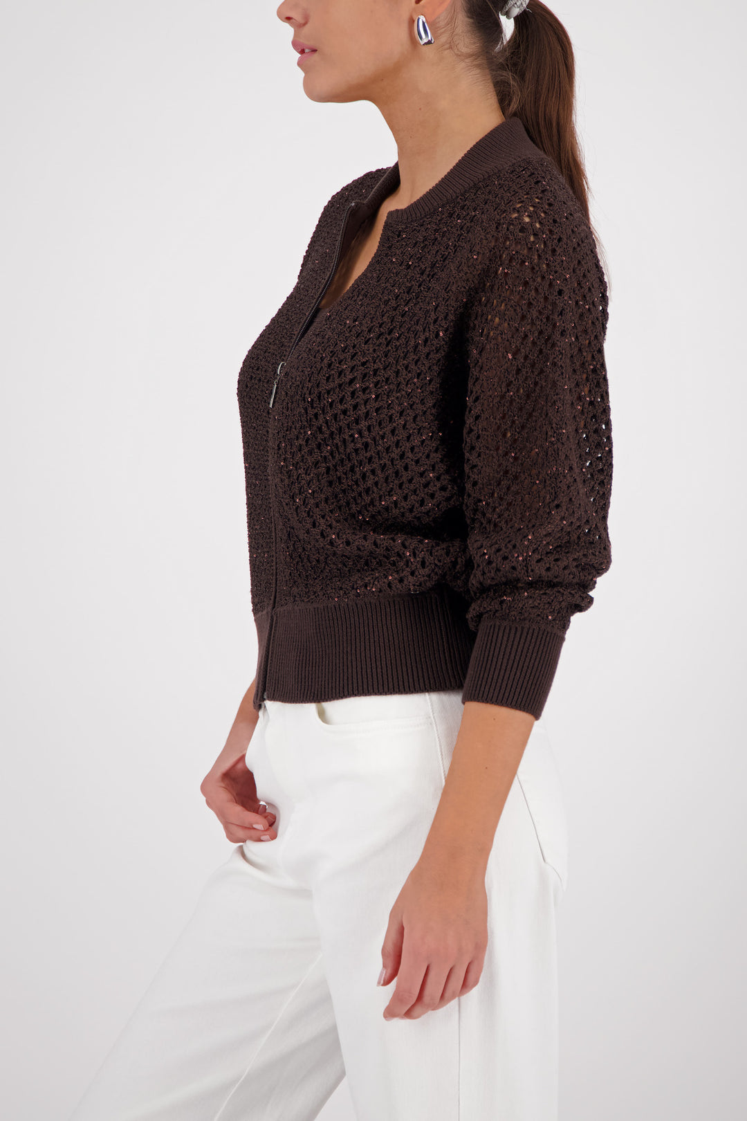 Monari Ajour zip Cardigan