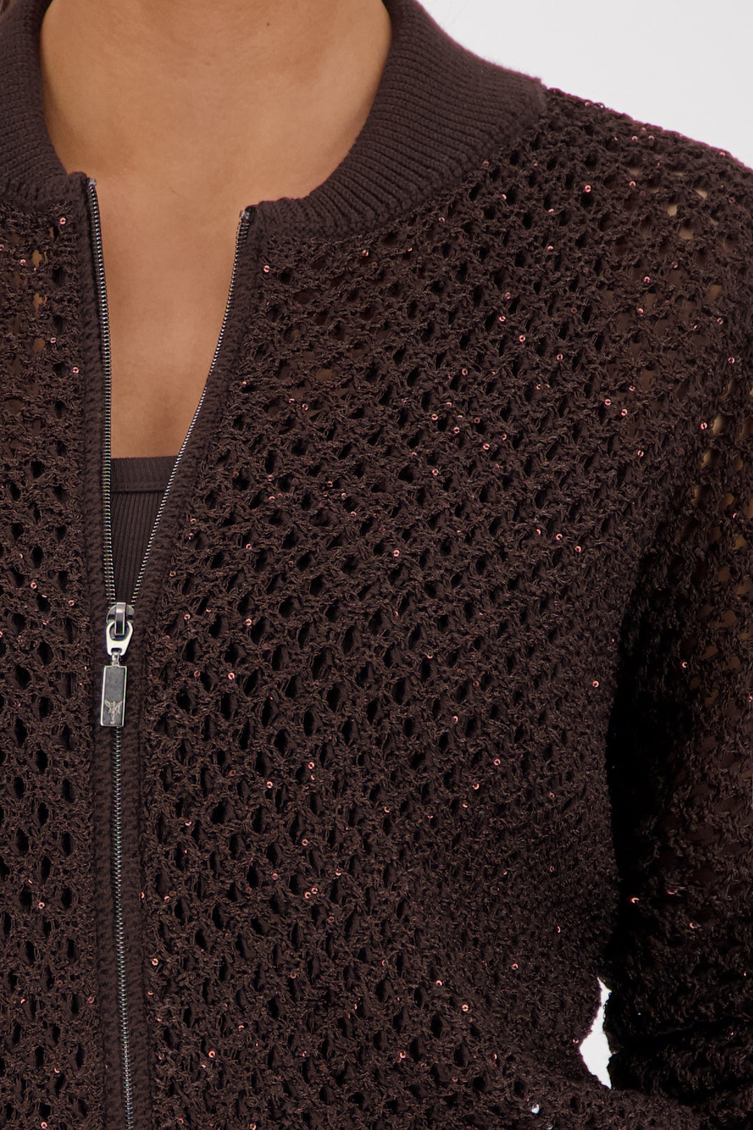 Monari Ajour zip Cardigan