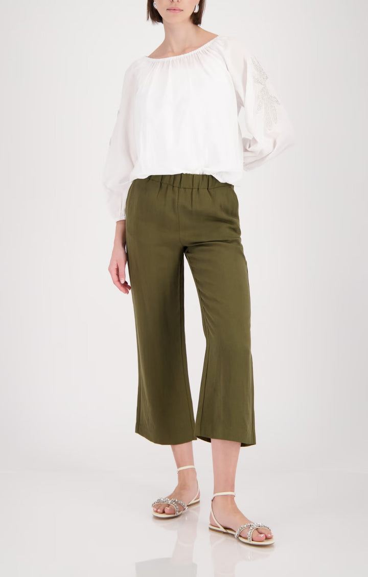 Monari Sarah Linen Pants - Olive