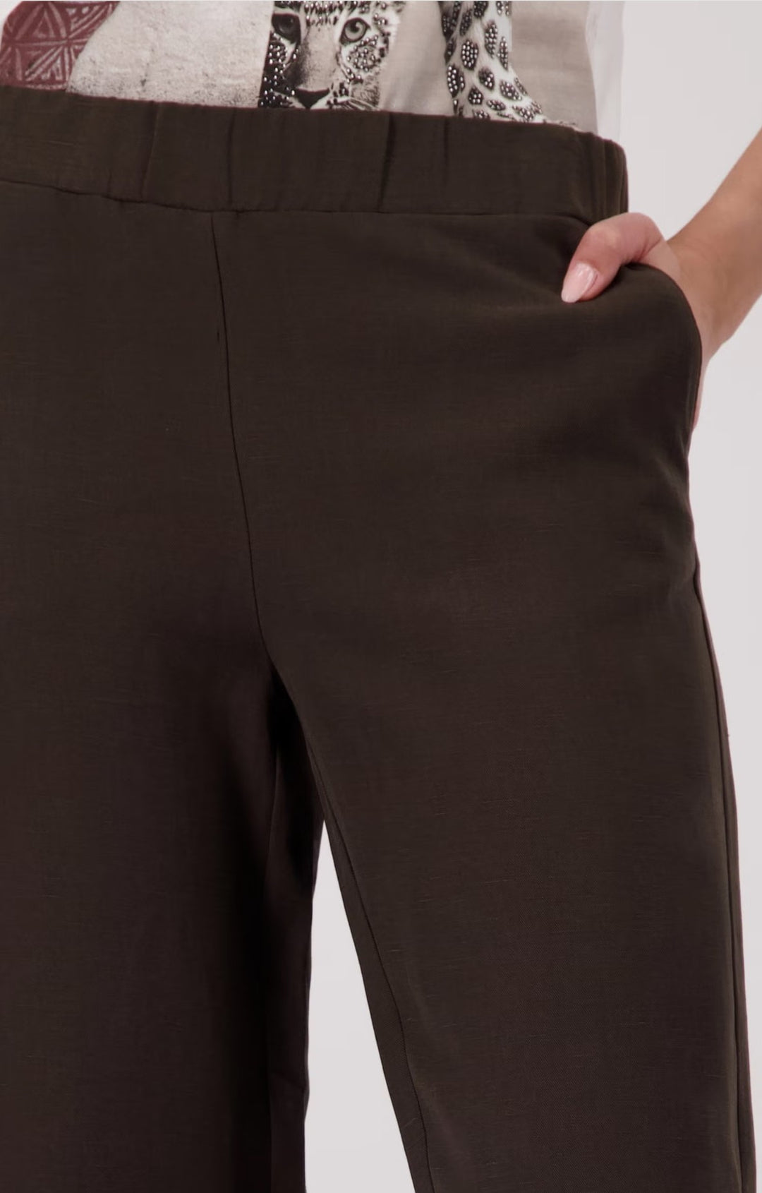 Monari Sarah Linen Pants - Coffee
