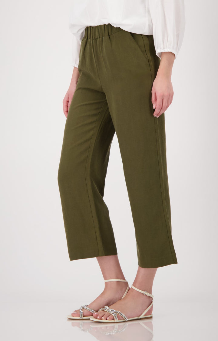 Monari Sarah Linen Pants - Olive