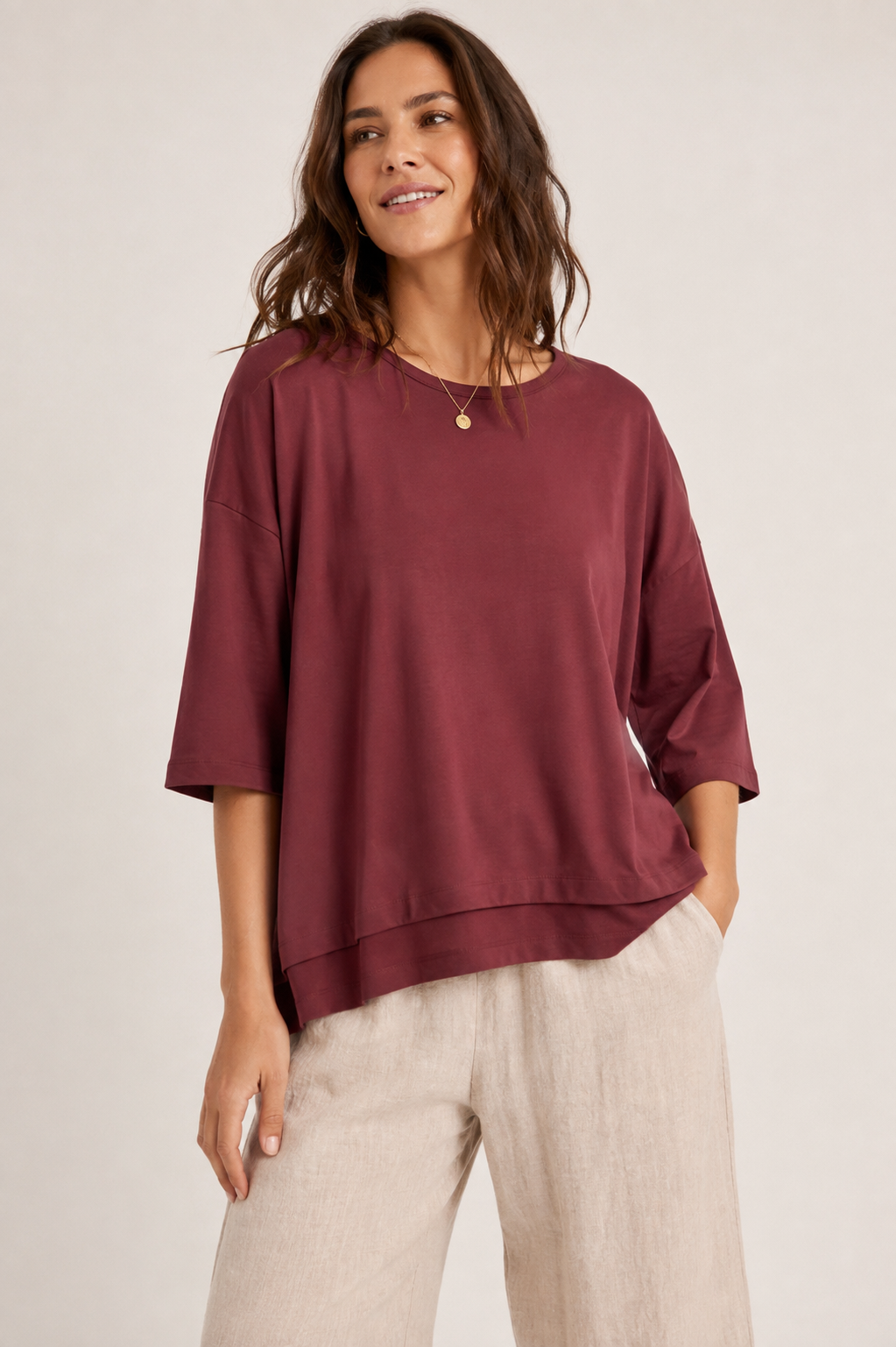 By Basics Bamboo Wide Top - BUR