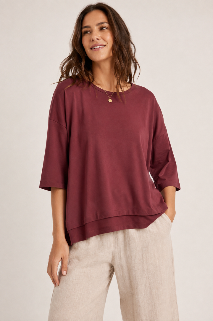 By Basics Bamboo Wide Top - BUR