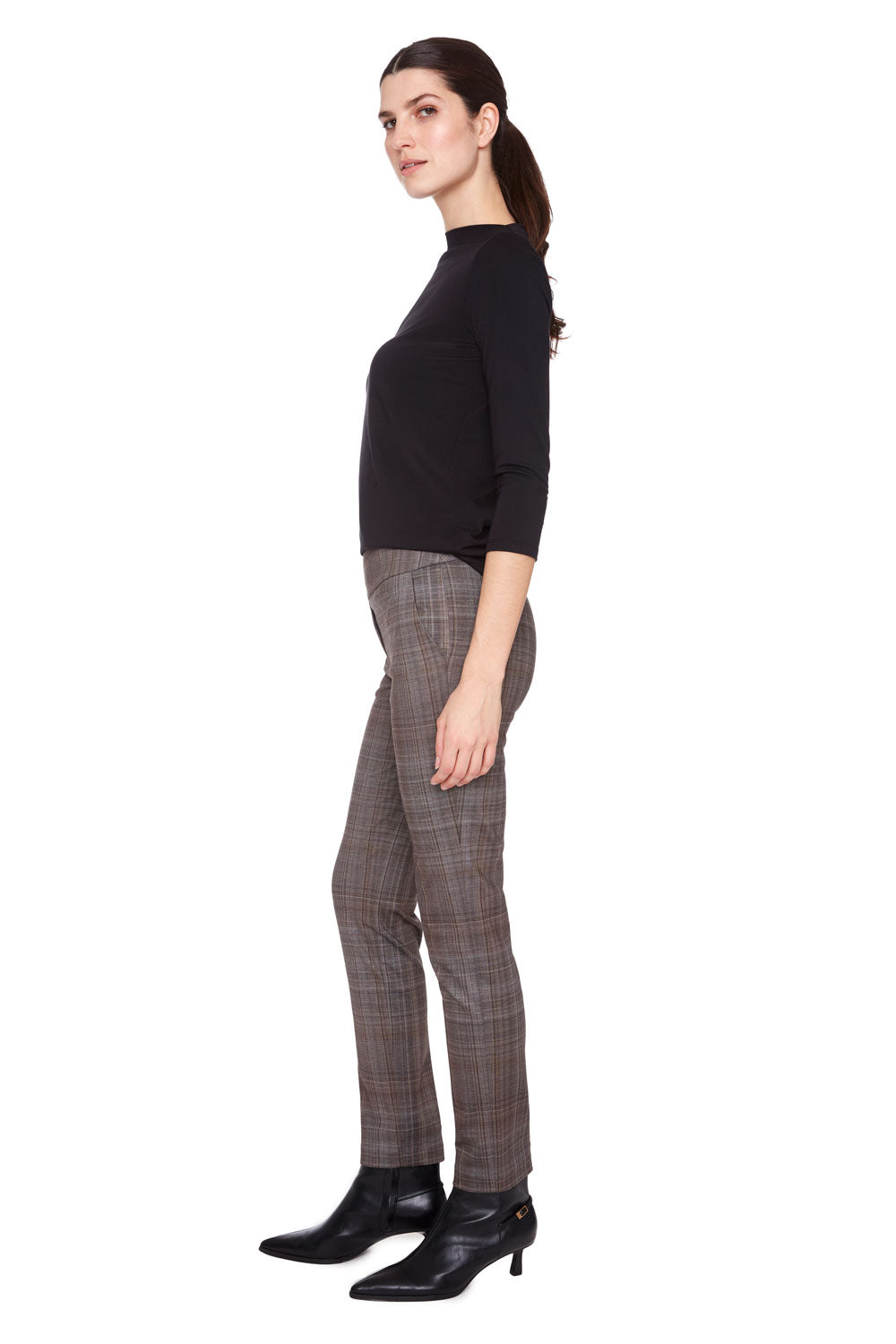 Up! Pants Honey plaid Ponte Pant