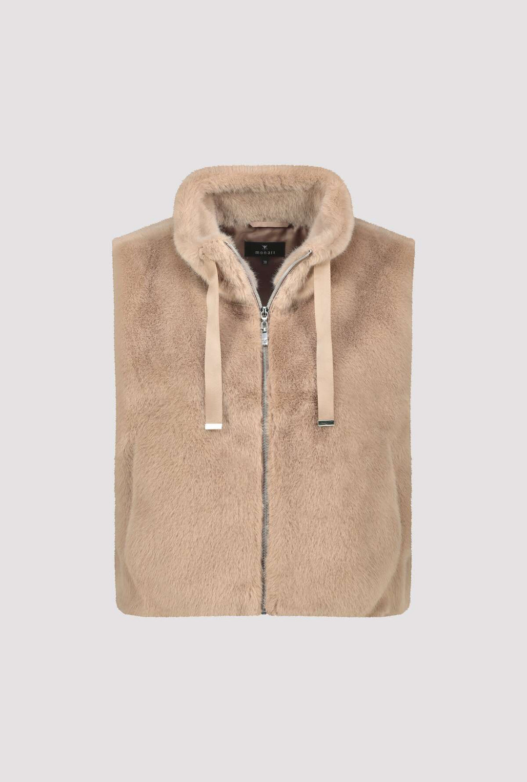 Monari Faux Fur Waistcoat - Truffle