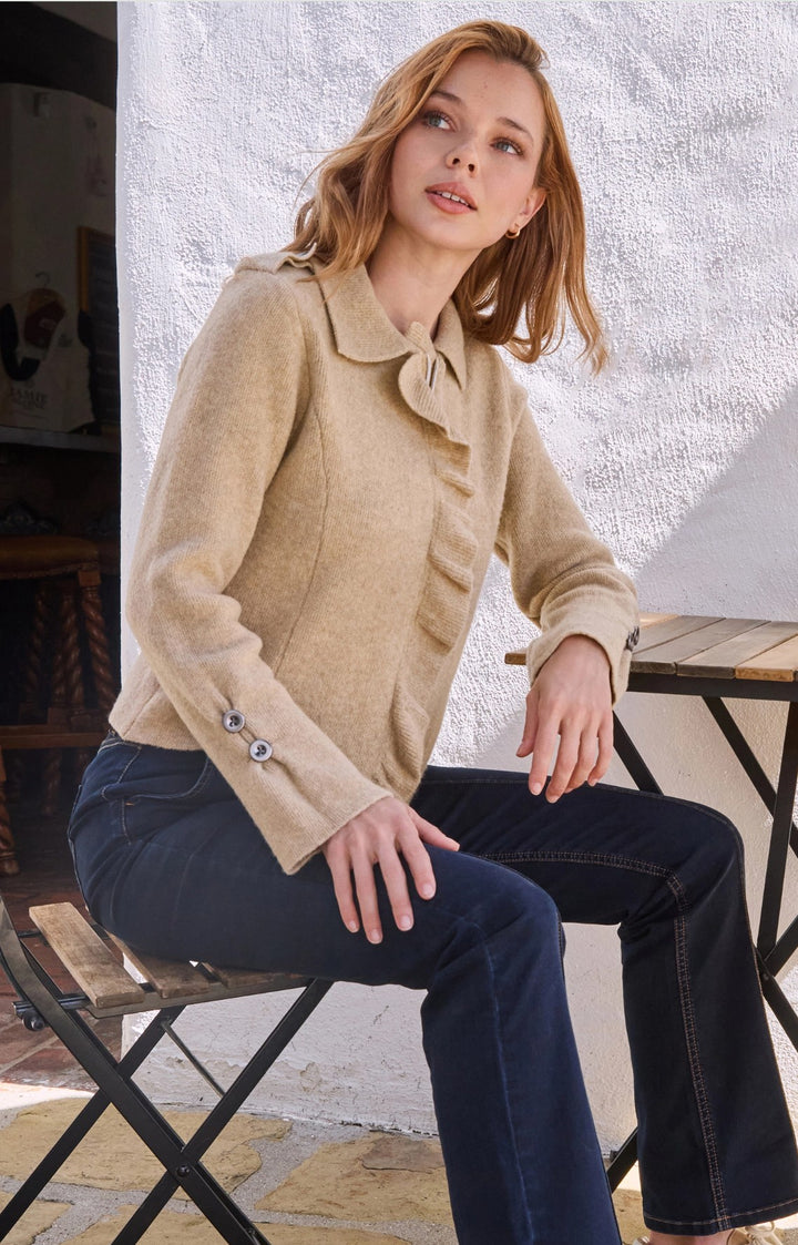 Monari Ruffles Cardigan Jacket